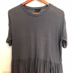 ASOS drop shoulder peplum hem tee